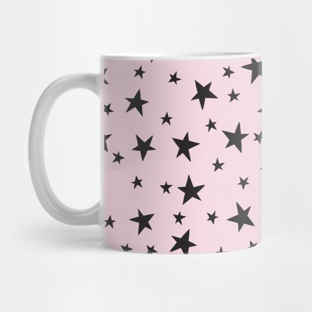 Pink and Black Stars by teevisionshop